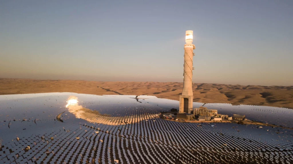Aerial View Of The Megalim Solar Power Station.